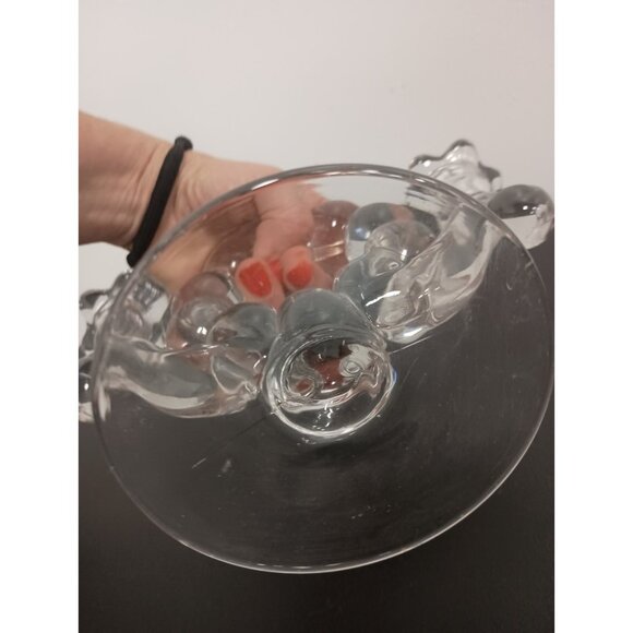 Vintage Duncan Miller Clear Glass Teardrop Two Candle Candlestick Holder MCM - Picture 7 of 9